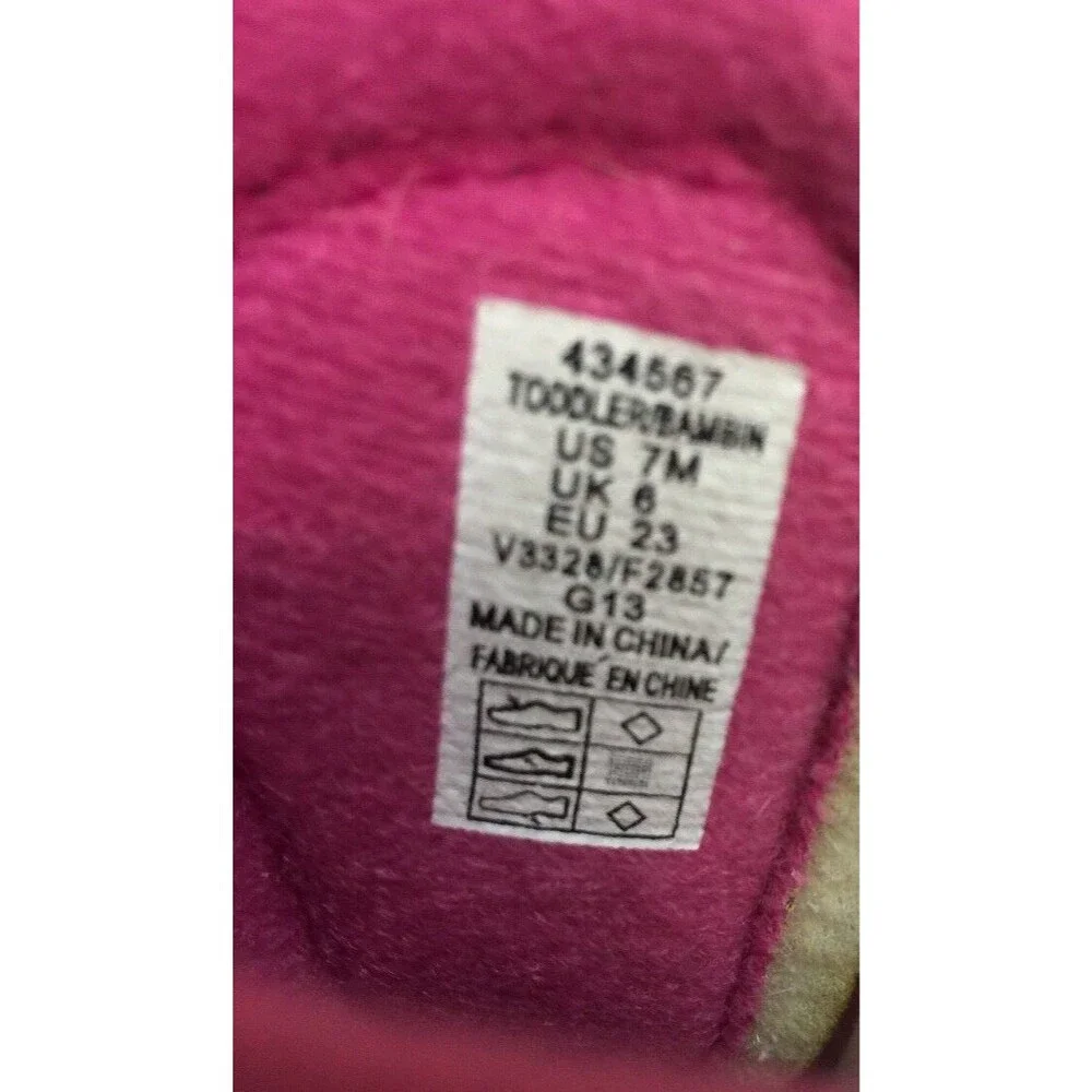 Lands' End girls pink snow boots size US 7 M